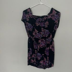 Free people purple floral peplum top size small